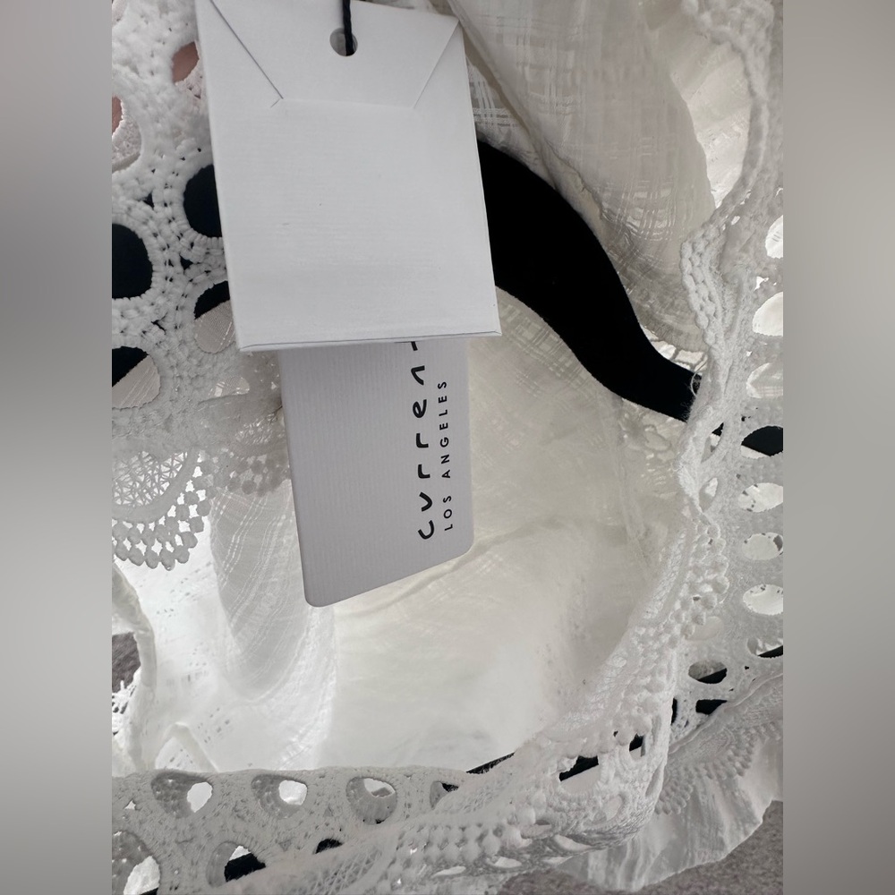 NWT Current Air White Floral Lace Blouse | Rayon Tencel Blend | - Picture 7 of 10